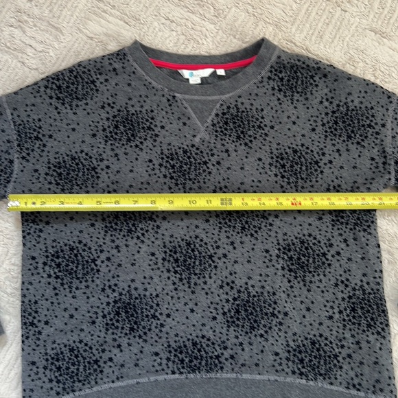 Boden Star Velvet Gray Sweatshirt Arabella Crew Neck, Size Small, EUC - Picture 13 of 16